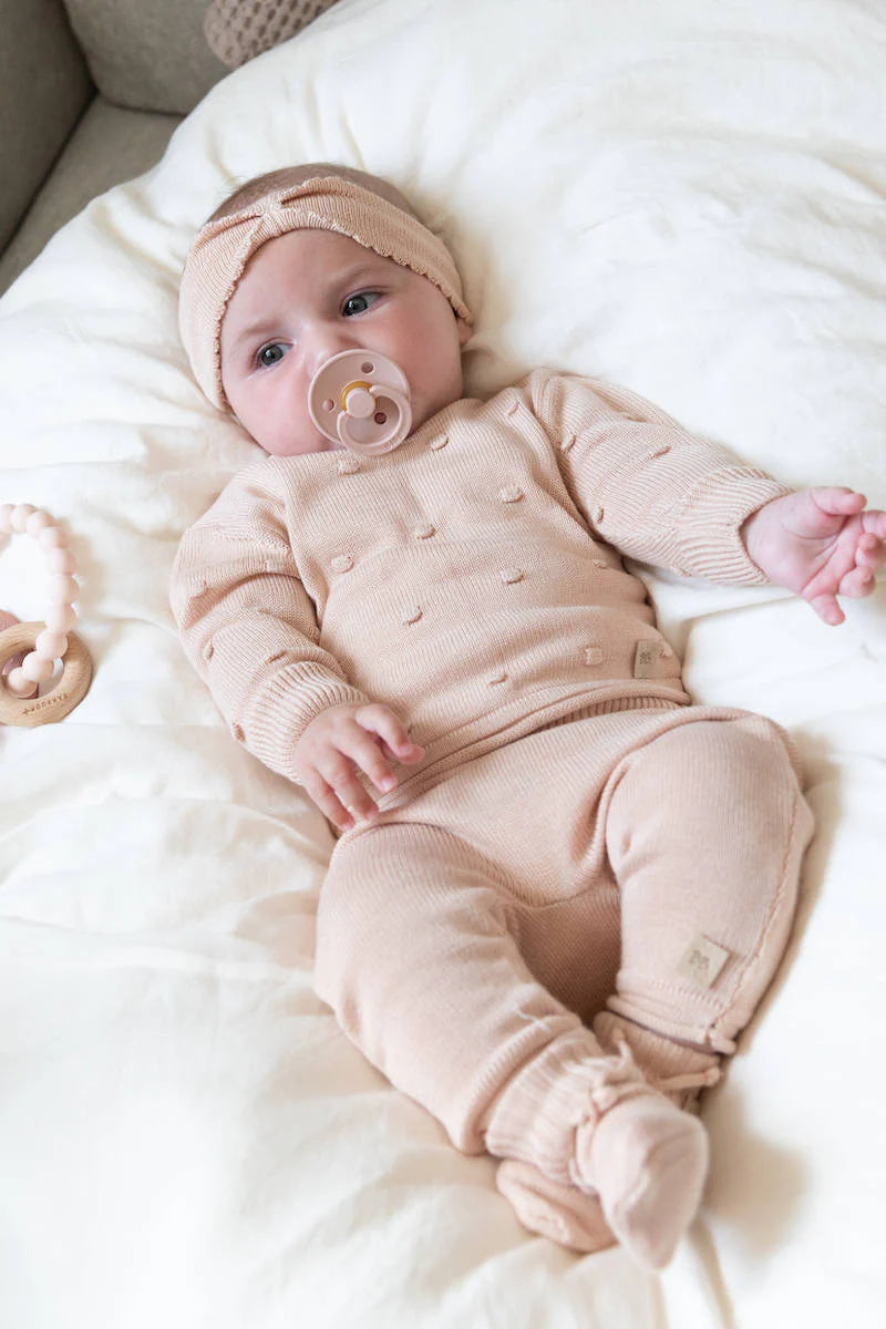 Maglia pom-pom con Pantaloncino con piedi  ROSA