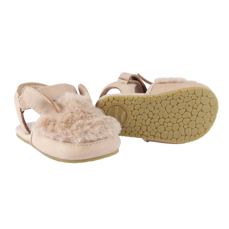 Romi Sandals | Fluffy Bunny | Light Rust Leather