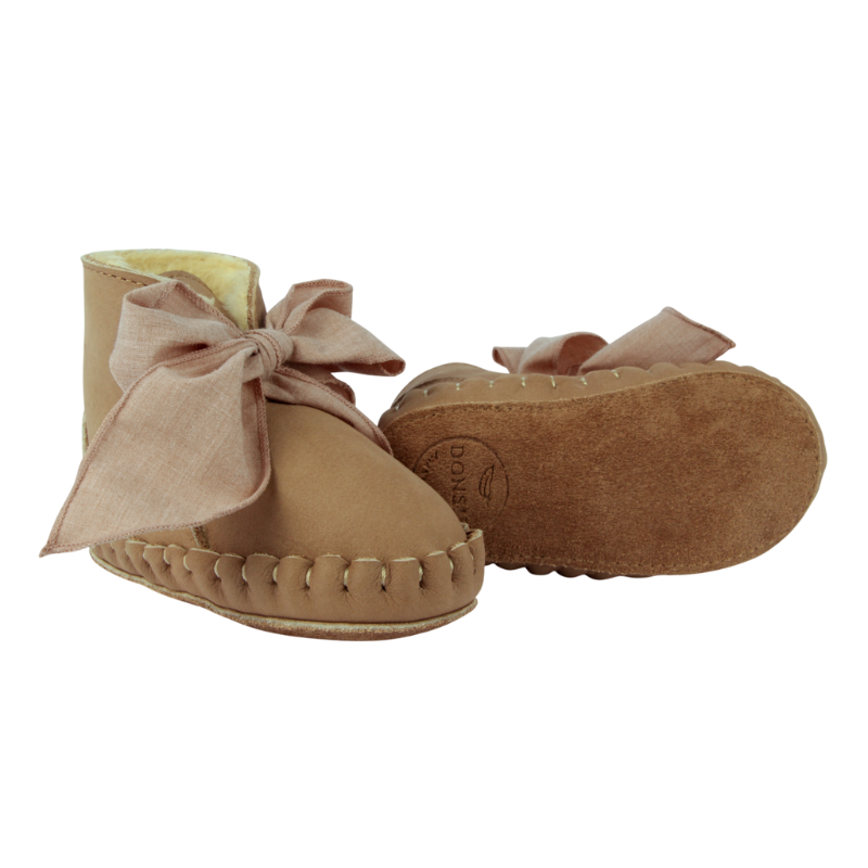 Pina Organza Booties | Truffle Nubuck