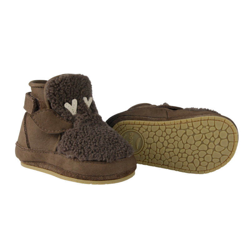 Richy Booties | Stag | Hazelnut Curly Faux Fur