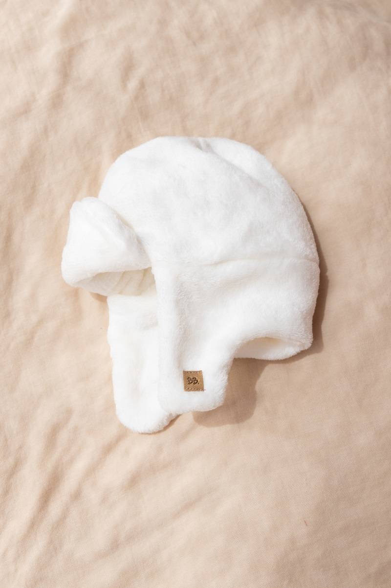Cappellino pilota con teddy - Offwhite