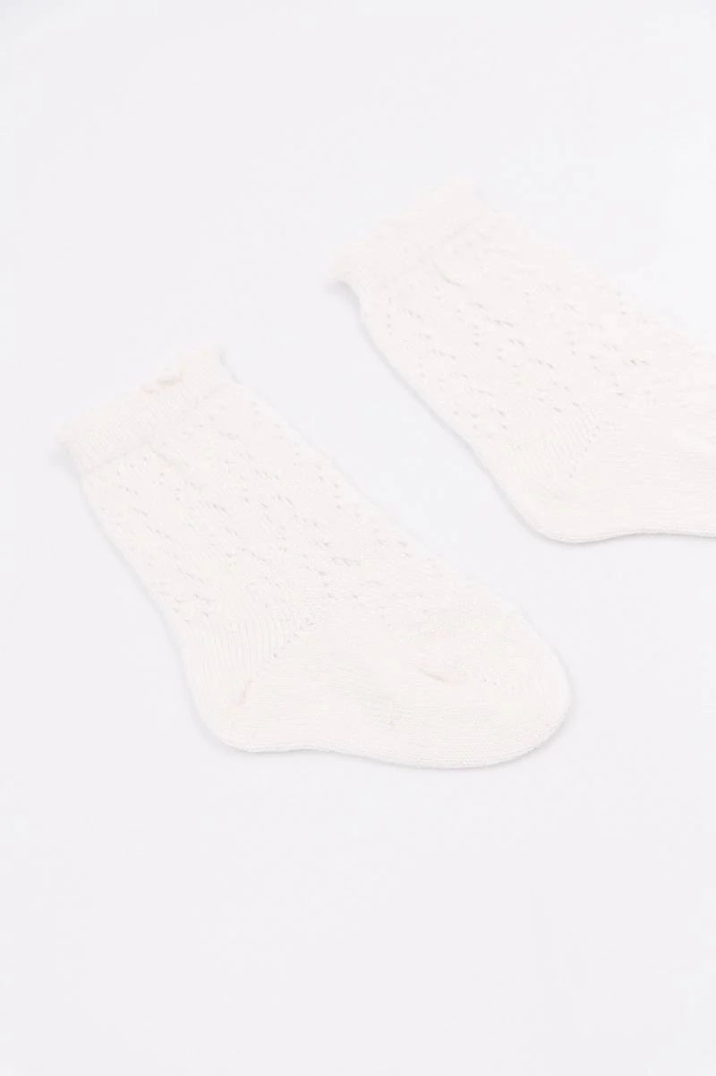 Calze Traforate Bimba - PANNA 01