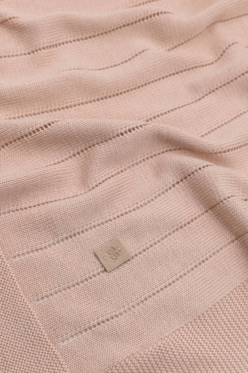 Copertina Righe Knitted - ROSA