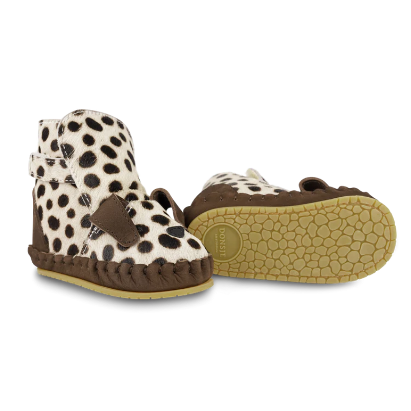 Kapi Exclusive Booties | Dalmatian | Black Spotted Cow Hair