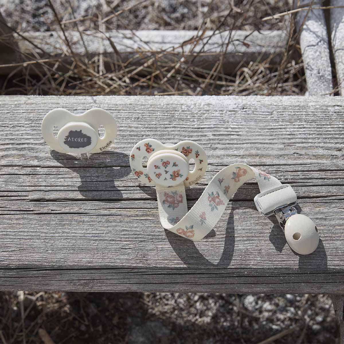 Clip per Ciuccio Legno - Autumn Rose