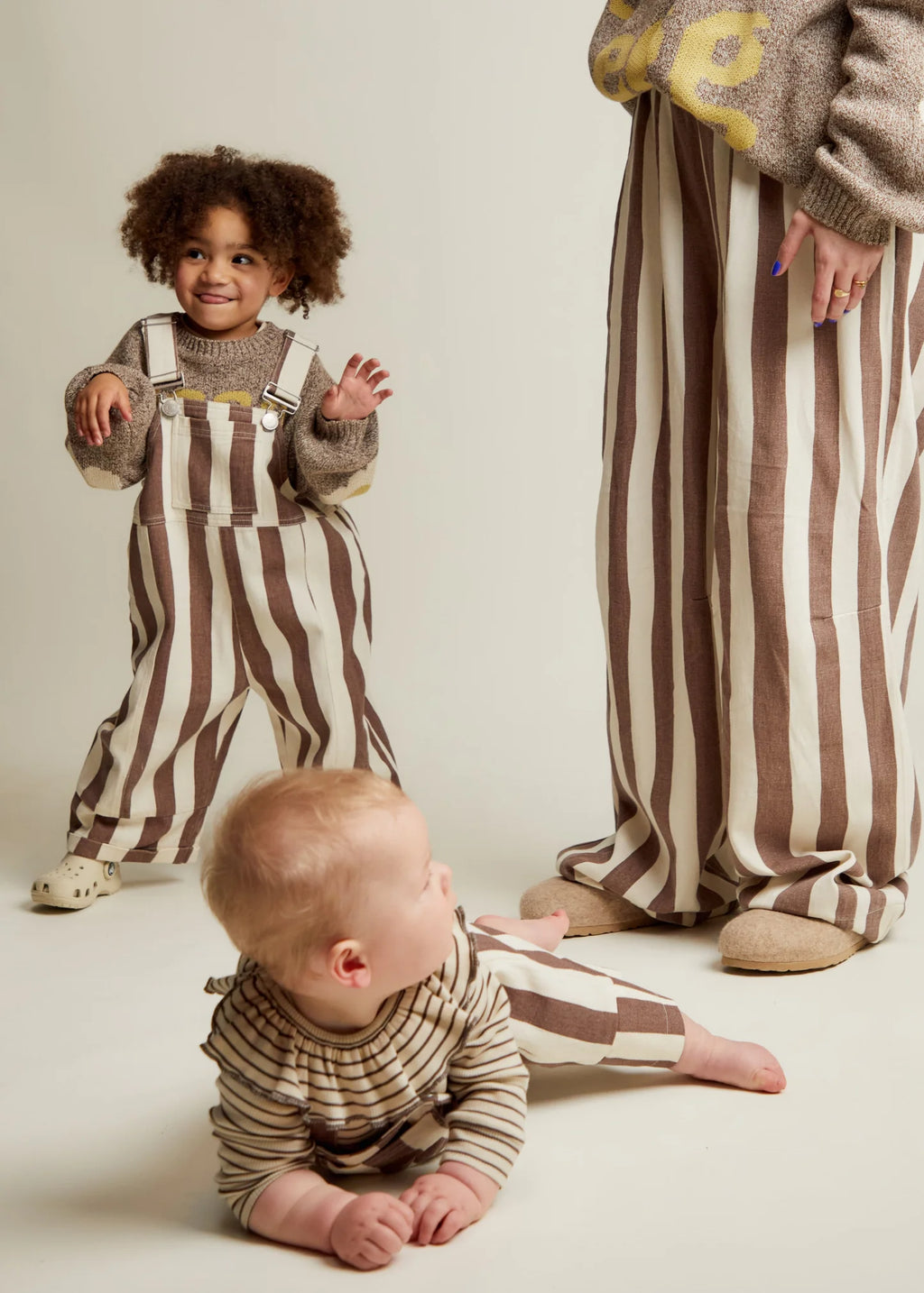 Blythe Choc Stripe Dungaree