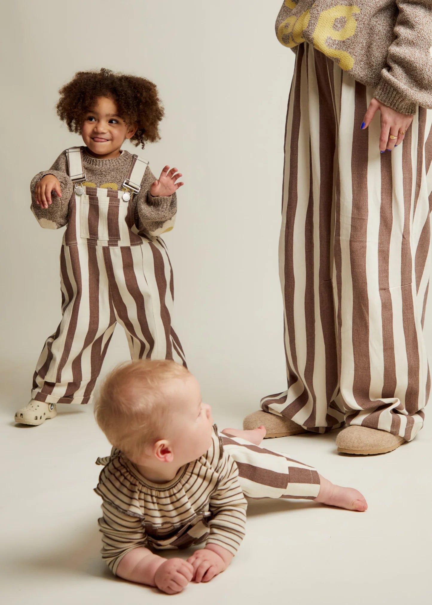 Blythe Choc Stripe Dungaree