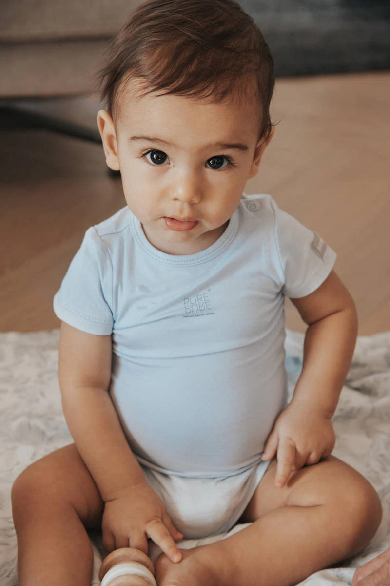 Body bambino maniche corte - AZZURRO