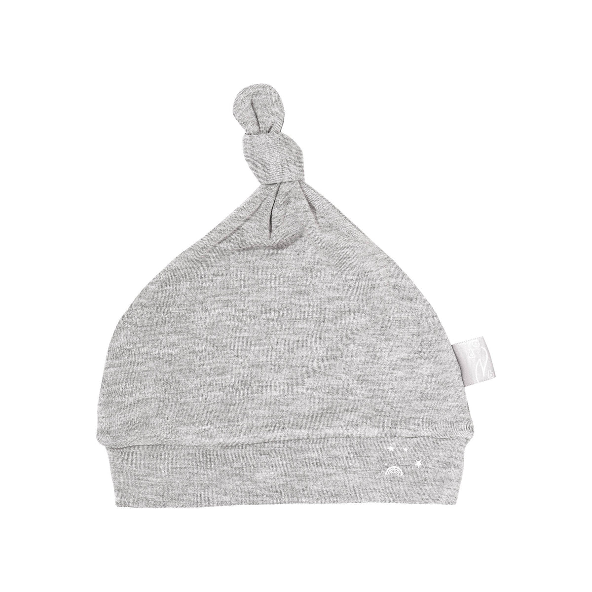 Set cappellino nascita 2 pz in jersey di Bamboo-grigio