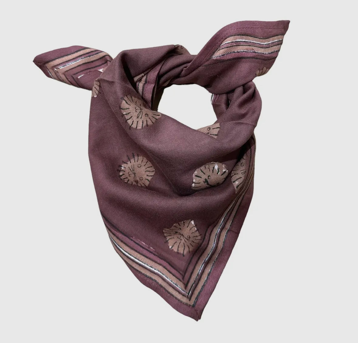 Foulard Lion Plum