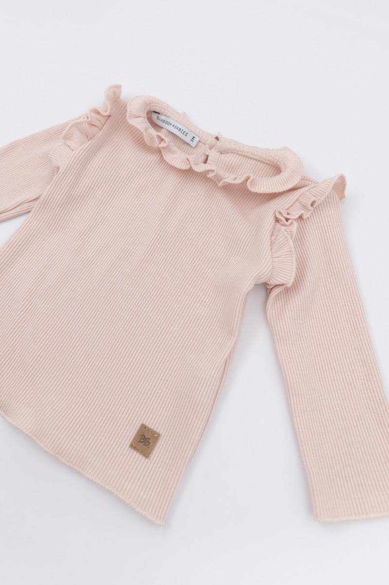 Salopette con t-shirt froufrou