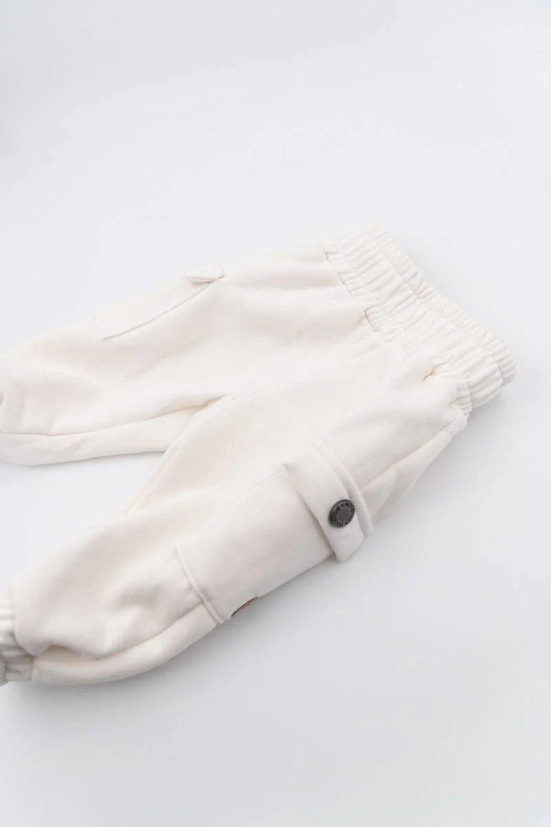 Maglia Cute e pantalone con tasche- Offwhite