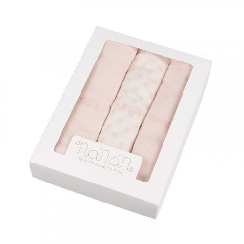 Set 3pcs mussola rosa