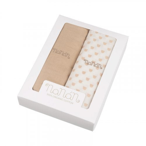 Set 2pz mussola XL beige