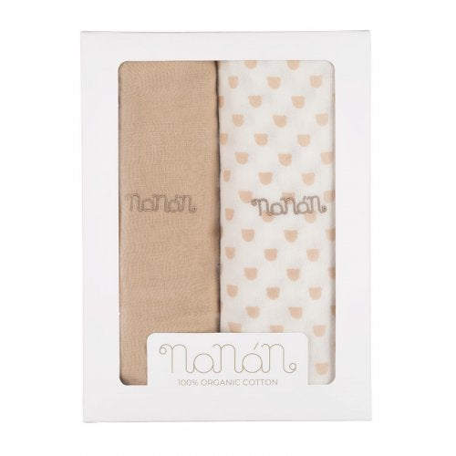 Set 2pz mussola XL beige