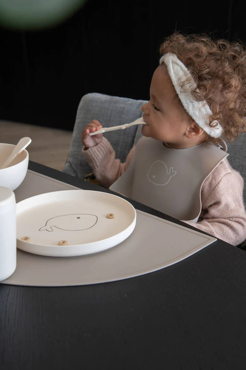 Bib in silicone - Cammello