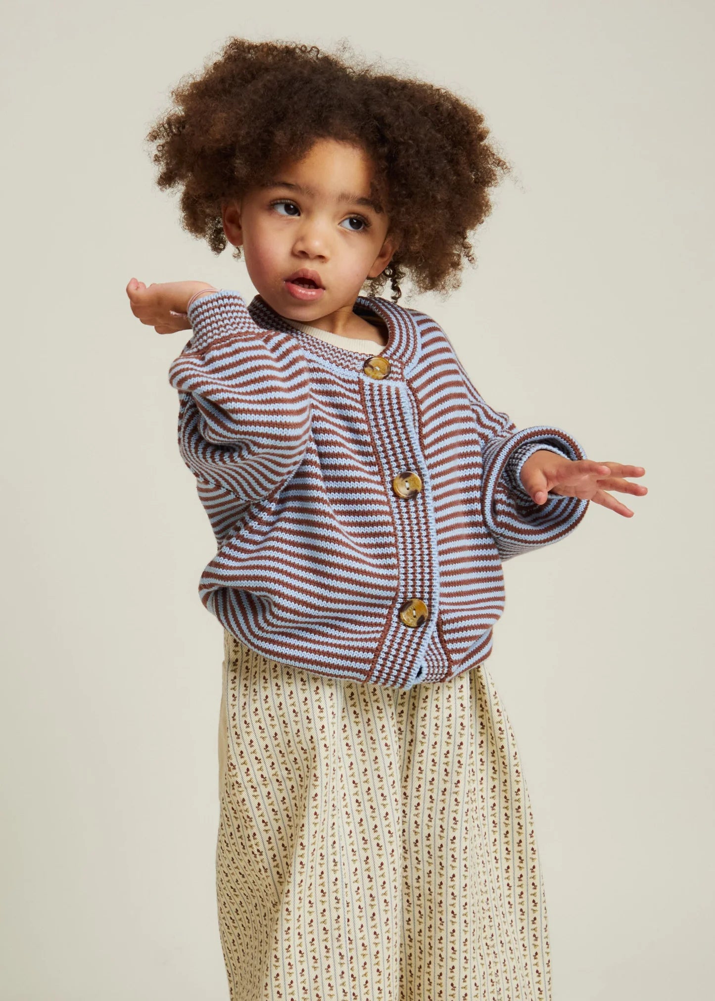 Emil Coco Sky Stripe Cardigan