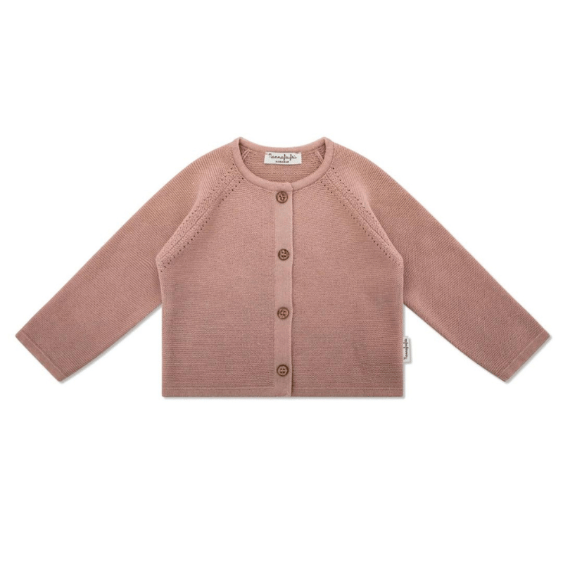 Salopette con cardigan- Rosa antico