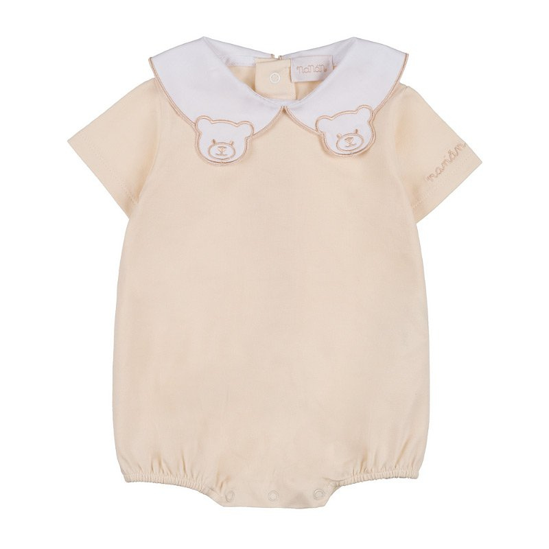 Pagliaccetto con colletto Orsetto Beige