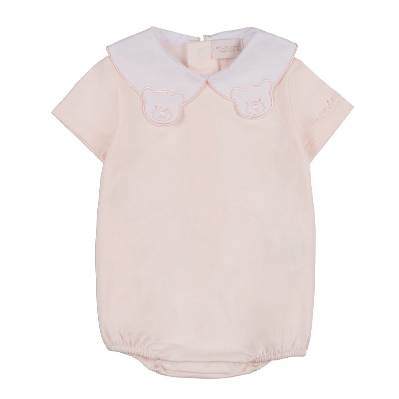 Pagliaccetto con colletto Orsetto Rosa