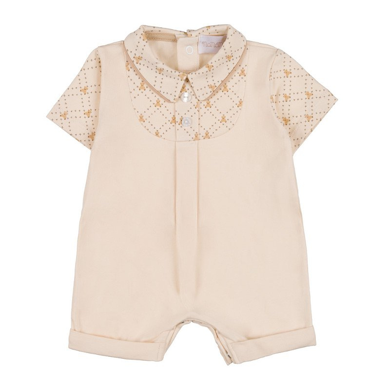 Pagliaccetto con salopette Orsetti Beige