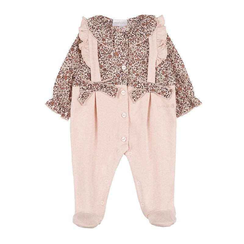 Tutina fiorata con salopette