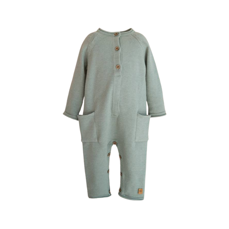 Tutina a maglia con tasche laterali - ARMY GREEN