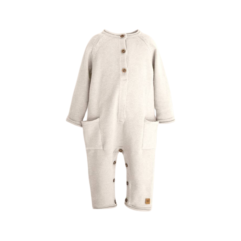 Tutina a maglia con tasche laterali - SAND