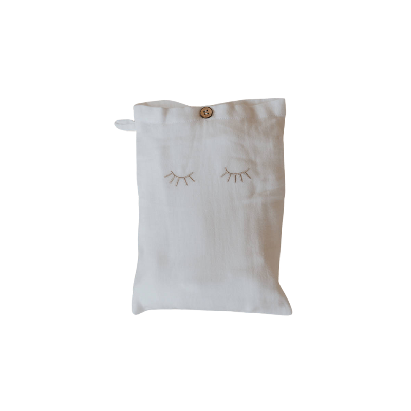 Lenzuola per culla/carrozzina 75x100cm, con federa- White Sleepy
