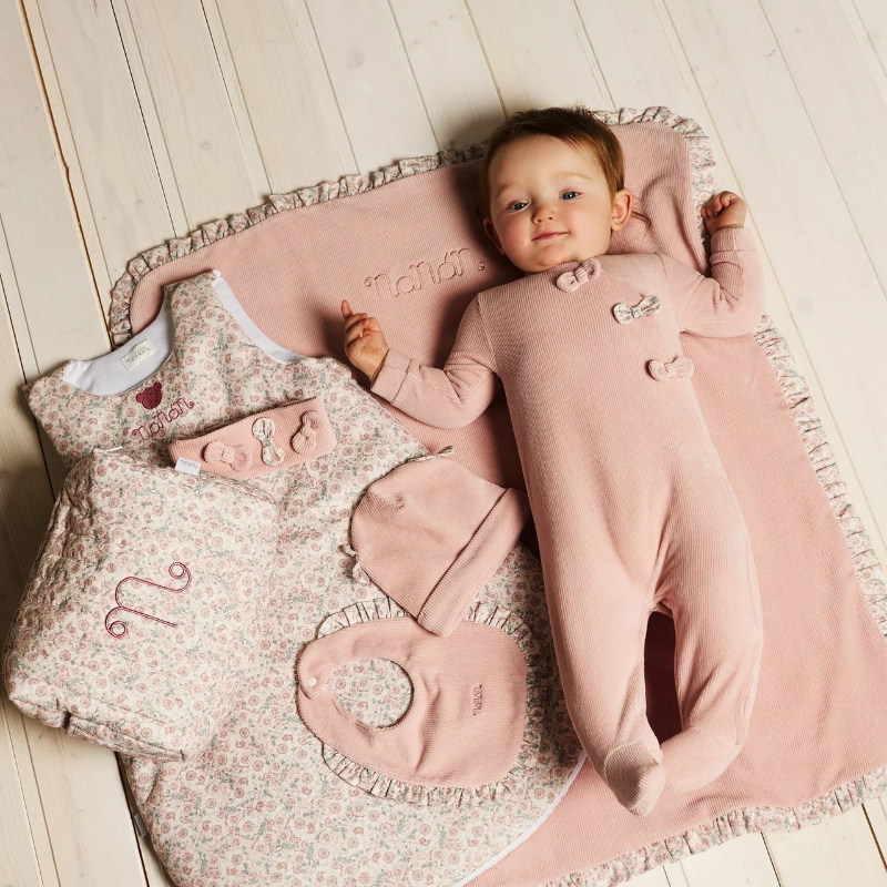 Coperta reversibile con fiorellini