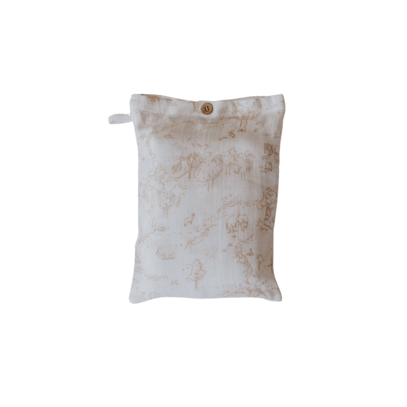 Lenzuola per culla/carrozzina 75x100cm, con federa - Boomy's World Nude Old Pink