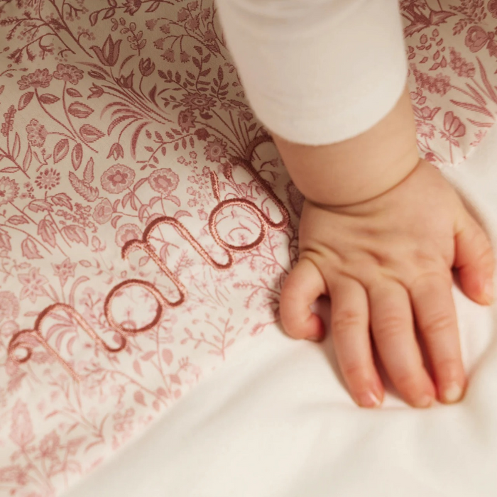 Coperta avorio in jersey rosa