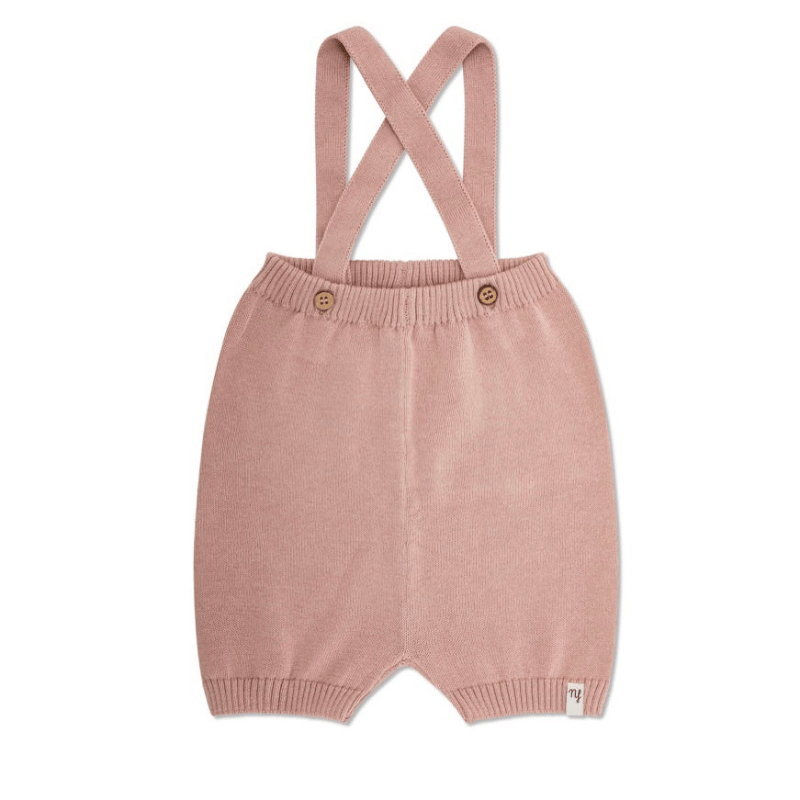 Salopette con cardigan- Rosa antico