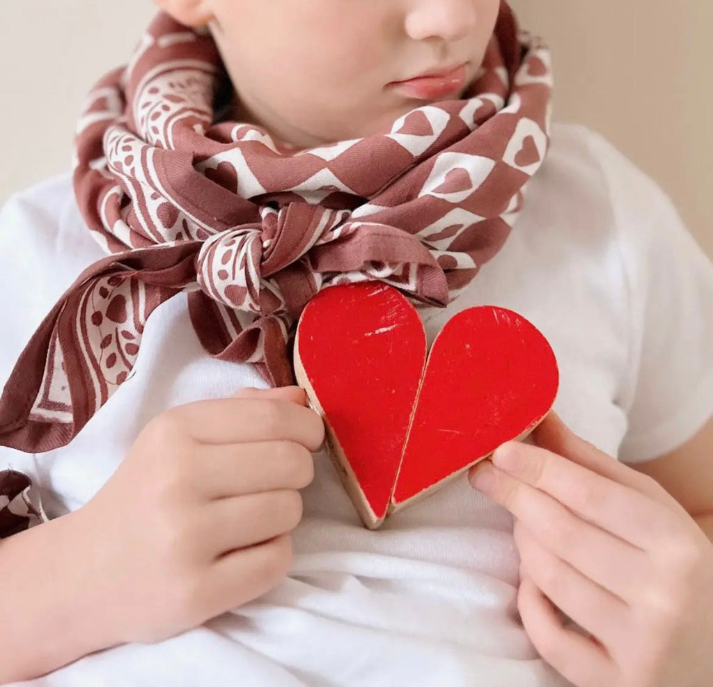 Foulard Cuore Prugna XL