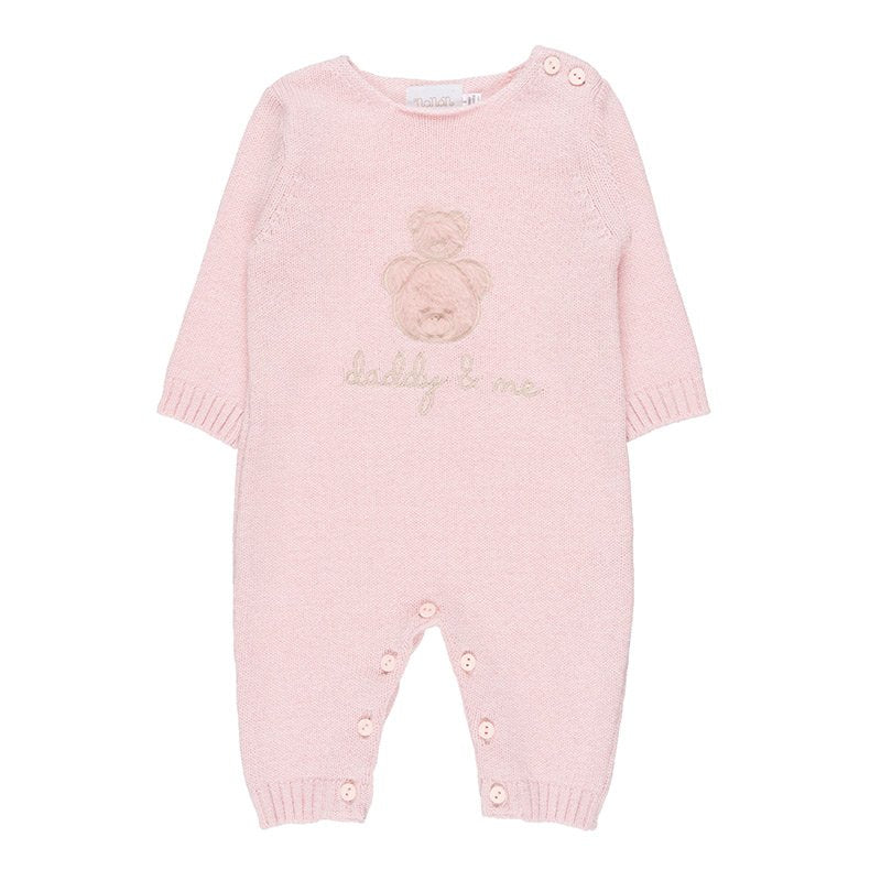 Tutina in Filo Rosa con Orsetto "Daddy Me"