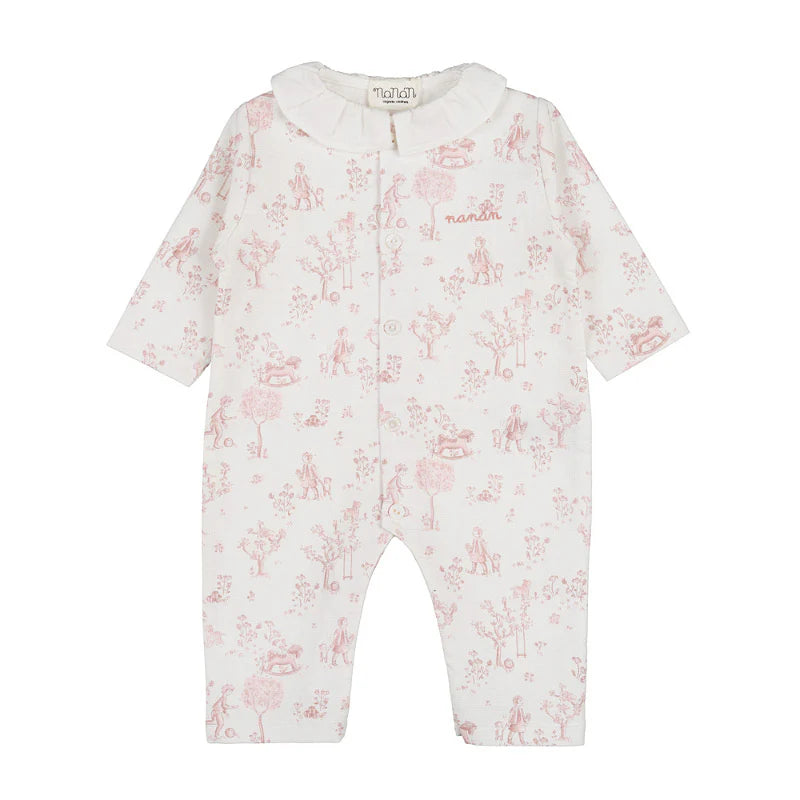 Tutina in Popeline con colletto - Rosa