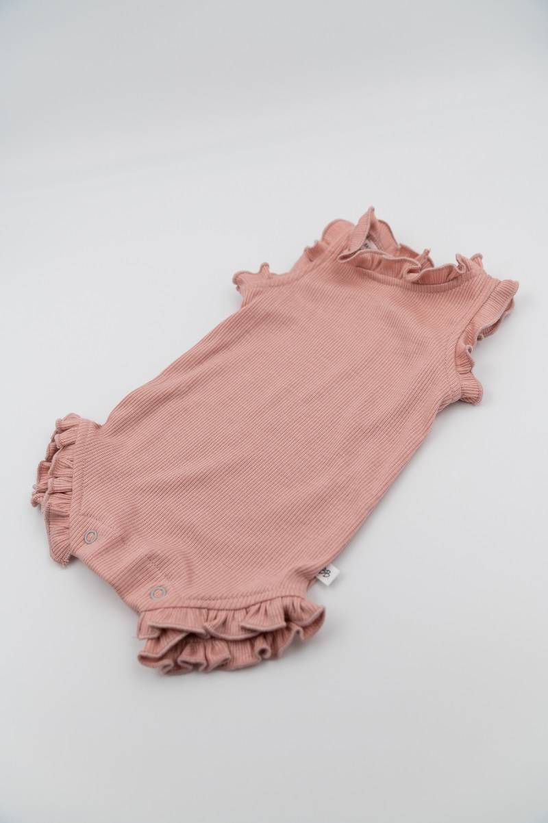 Pagliaccetto bimba bordi volant - Rosa Scuro 337
