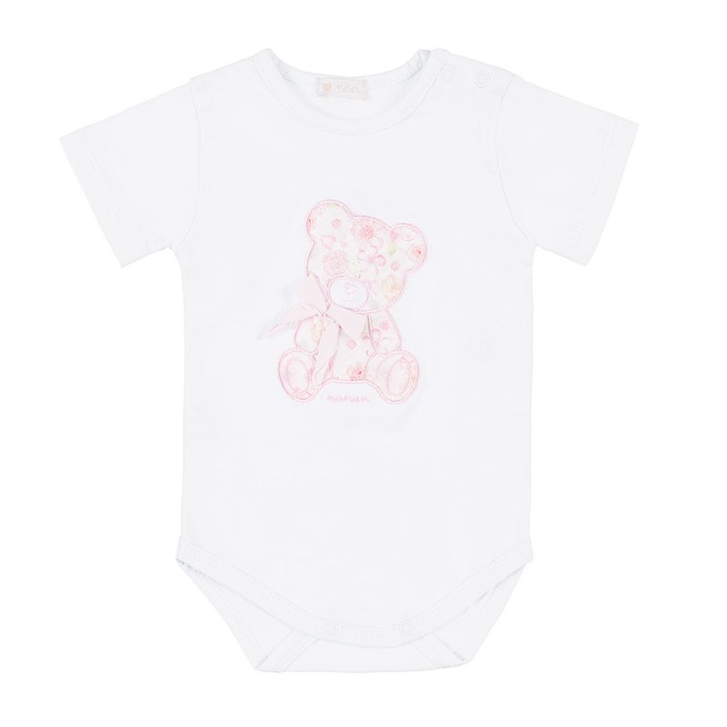 Body con Orso in Jersey Bianco