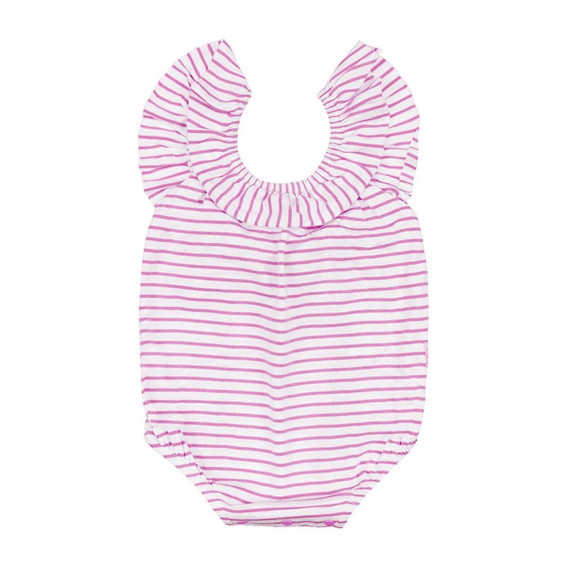 Costume Intero Rigato Rosa