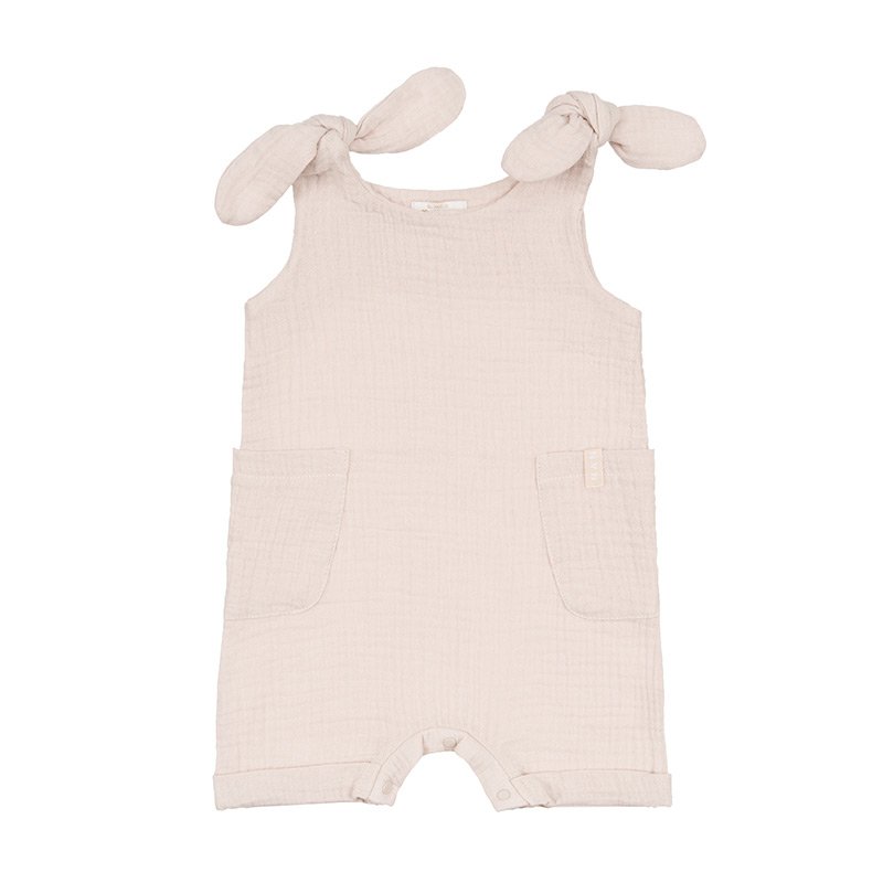 Salopette in Garza con Nodini Beige