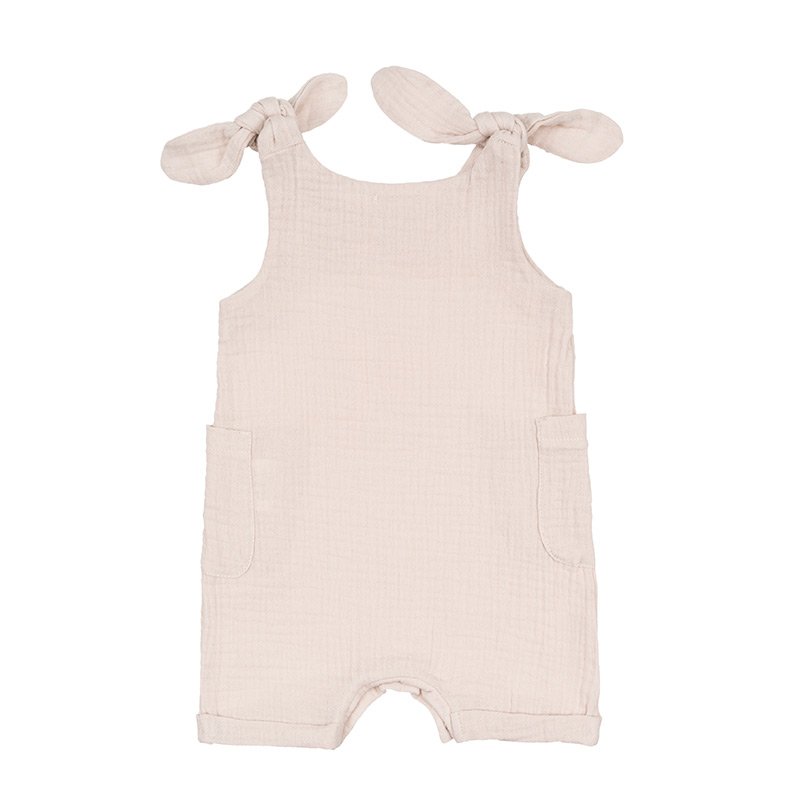 Salopette in Garza con Nodini Beige